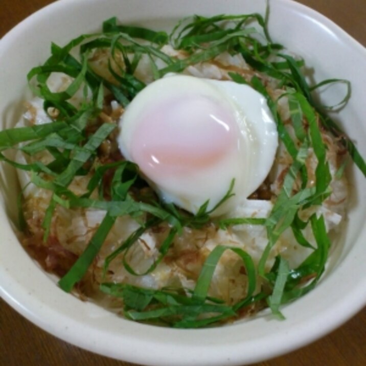 シャリシャリ長芋と納豆のぶっかけうどん